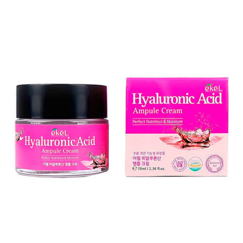 Ekel Hyaluronic Acid Ampoule Cream - Ампульный крем для лица с гиалуроновой кислотой