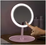 Настольное зеркало для макияжа с подсветкой Mirrorlight A1 (Розовое)