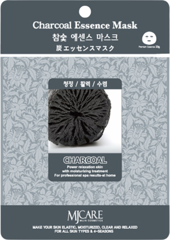 Mijin Маска тканевая древесный уголь Charcoal Essence Mask