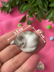 Кошка, котенок, киска, реалистичные, фигурки декоративные, 2,5-3,5 см, кукольные миниатюры, набор 3 шт.