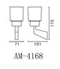 Art&Max AM-4168 Стакан подвесной Хром