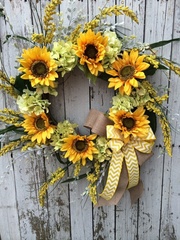 Подсолнух реалистичный, головы искусственные, диаметр 14 см., набор 5 шт.