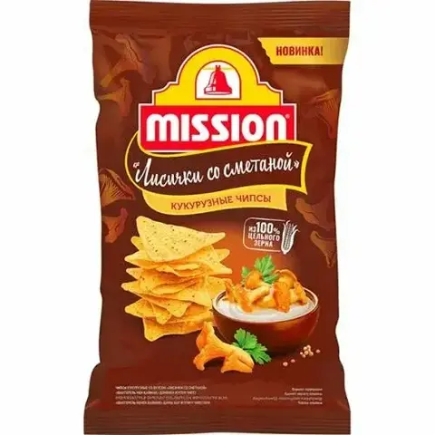 Чипсы MISSION кукурузные Лисичка со Сметанной 150гр