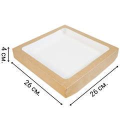 Коробка для пряников Eco tabox КРАФТ 26х26х4 см