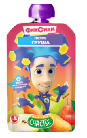 Детское Пюре Фиксики Груша 90гр