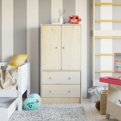 Комод деревянный Раст 2 ящика, с 2 дверями и полкой