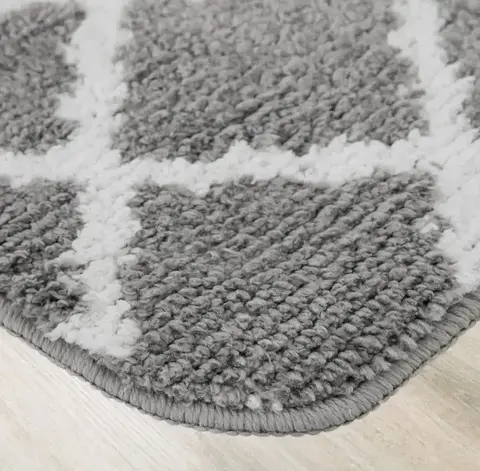 Коврик для ванной комнаты и туалета Norre, 50*120, полиэстер, серый