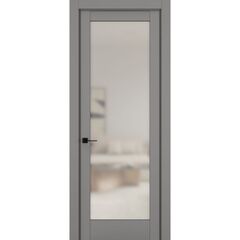 Купить Межкомнатная дверь керамик NC 8 серый остеклённая