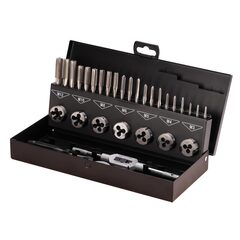 Набор метчиков и плашек M3-M12 31пр HSS-G Terrax by Ruko A245013