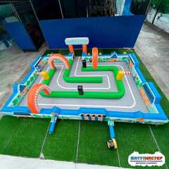 Автодром надувной «Мой город» детский, 13×11×2,8 м