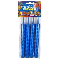 Свеча-Фонтан для торта Голубое Пламя 12см 30сек 4шт