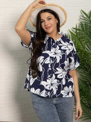 Блуза Флорал (синяя) Б15655-20М LT Collection