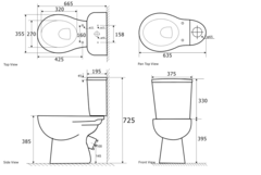 Унитаз напольный с бачком Aquatek КАИР , 660*360*720, косой выпуск, сиденье из полипропилена, крепеж