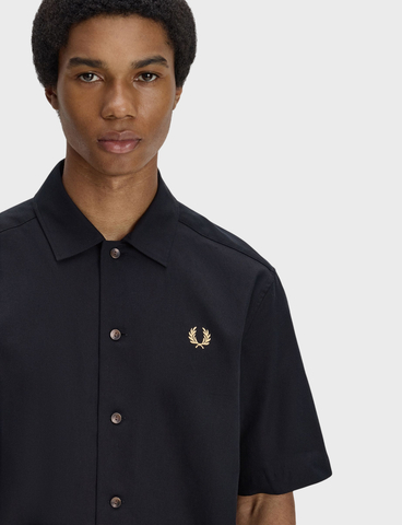 Рубашка FRED PERRY Backet Weave Shirt с коротким рукавом