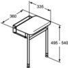 Ideal Standard Contour 21 S685001 Сиденье складное с ножками для душа