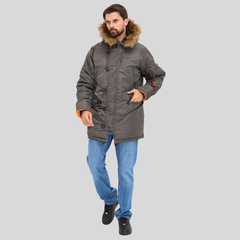 Парка Alpha Industries N-3B Slim Fit Rep. Grey (Серая)
