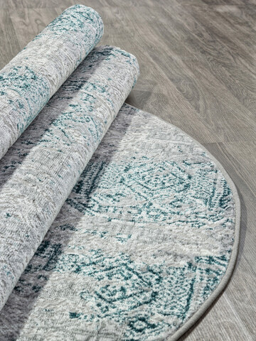 ковёр PALERMO 1*2 м (F281 GRAY) овал