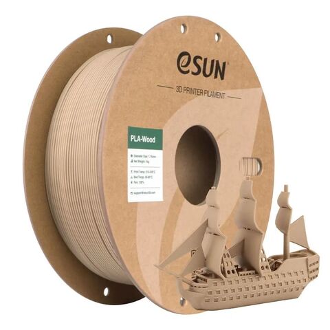 Пластик для 3D-печати eSUN PLA Wood, 1,75 мм, 1 кг, осина, PLA-WOOD175O-AS1P1