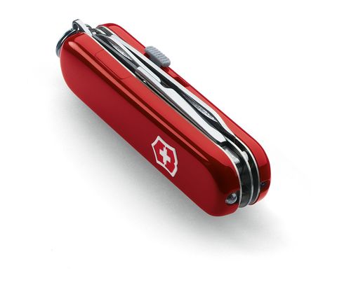 Нож-брелок Victorinox Midnite  Manager Rubin, 58 mm, Translucent Red (0.6366.T)