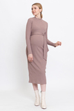 Платье для беременных и кормящих 12857 коричневый