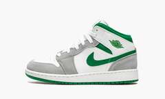 Air Jordan 1 Mid SE GS "White Pine Green Smoke Grey"