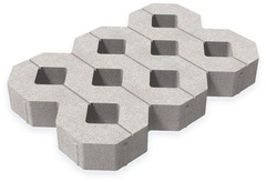 Газонная  решётка 600х400х80 мм серая «ФЭМ-27»