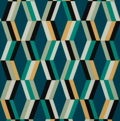 Атлас Армани стрейч принт, 90 гр/м2, 145 см, морская волна