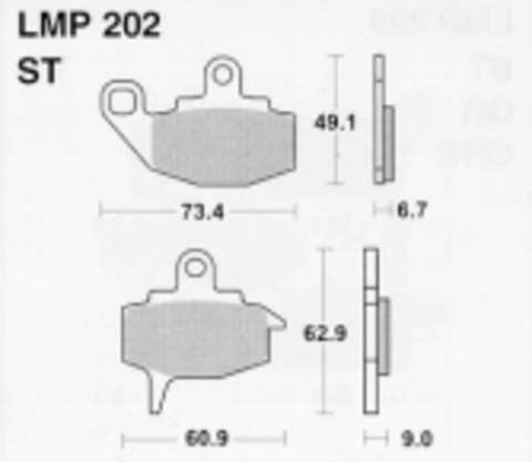Колодки дискового тормоза AP Racing LMP202 ST (FDB494 / FA130)
