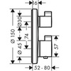 Термостат встраиваемый на 2 потребителя Hansgrohe Ecostat S 15758000