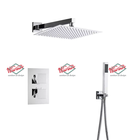 Душевой термостатический комплект Warmer Chrome Line BOX-212077