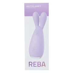 Сиреневый мини-вибратор Reba с мягкими ушками - 