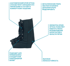 Ортез на голеностопный сустав со шнуровкой Orlett LAB-201
