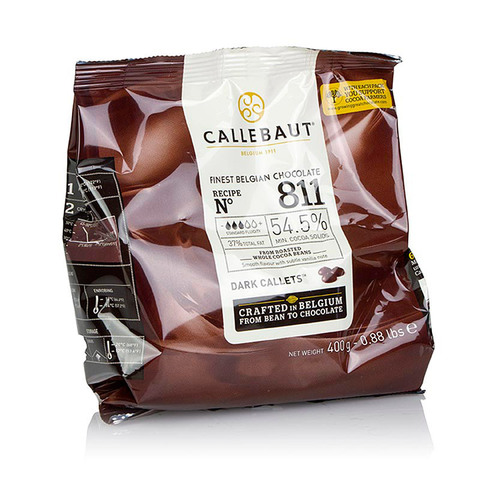 Темный бельгийский шоколад 54,5% Callebaut, 400 гр