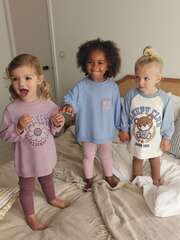 Толстовка и легинсы в комплекте для девочки Next B11-568, 3 шт., Розовый, Голубой