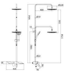 Смеситель Lemark Tropic LM7003С для ванны и душа