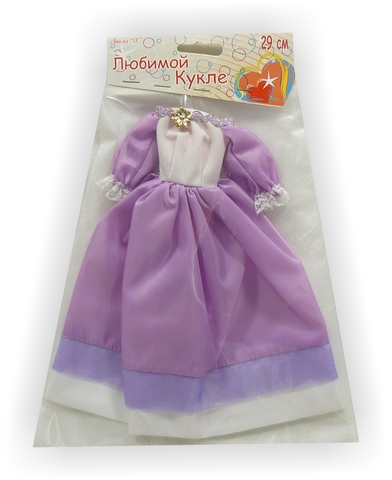 Платье с каймой из органзы - Упаковано. Одежда для кукол, пупсов и мягких игрушек.