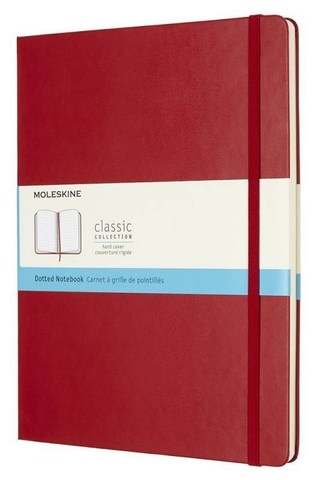 Блокнот Moleskine Classic XLarge, цвет красный, пунктир