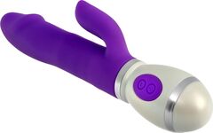 Фиолетовый вибратор-кролик Miss Jessy - 18,5 см. - 