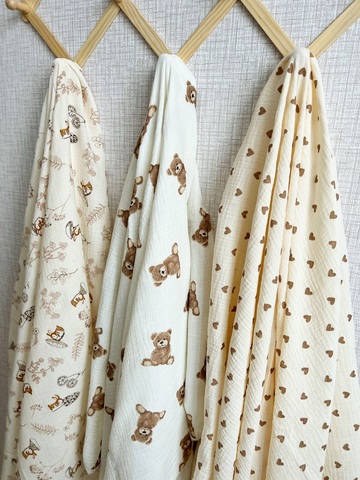 Пеленка муслин "Белочки на топленом Молоке"