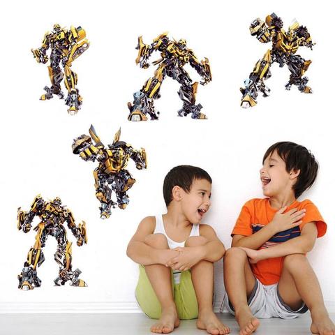 Трансформеры 3D Наклейка на стену Бамблби — Transformers Bumblebee Wall Sticker 3D Art