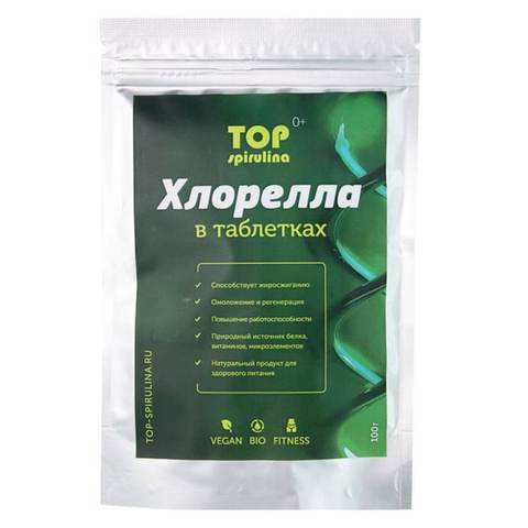 Хлорелла Top Spirulina в таблетках 100 г