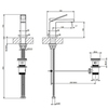 Gessi Rettangolo K Смеситель для раковины на 1 отверстие, с донным клапаном, цвет: черный 53001#299