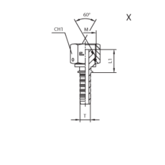 Фитинг DN 20 DKM (Г) 30x1.5 (штифтованная гайка) (o-ring) CAST