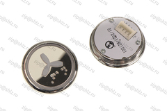 Кнопка (кнопочный модуль) BBP-R550-MRWM-S-W-FAN-C "Вентилятор", круглая, статическая белая подсветка, с кодом Брайля.