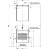 Aquanet 179938 Компл.1 - Тумба Латина 60 цв.белый (фасад бордо) 2 ящ. (179938)