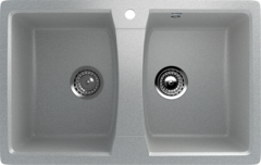 ULGRAN U-402  Двухсекционная мойка с отверстием под смеситель