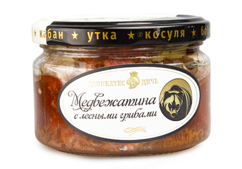 Медвежатина томленая с лесными грибами, 220г