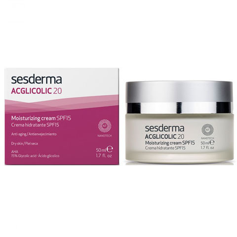 Sesderma ACGLICOLIC 20: Крем увлажняющий с гликолевой кислотой СЗФ 15 для лица (Moisturizing Cream SPF 15)