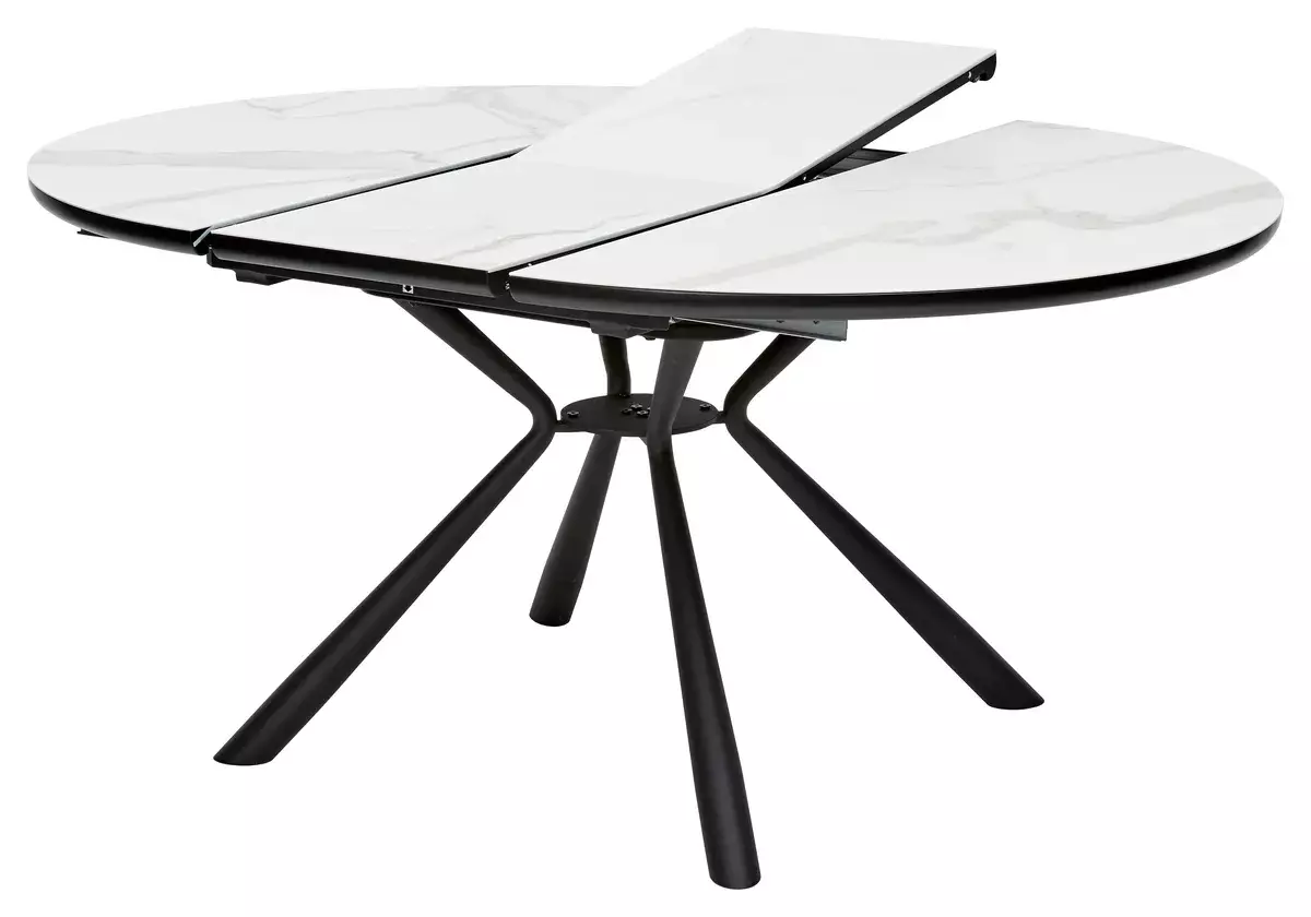 Стол VOLAND BIANCO TL-45 испанская керамика/ BLACK белый мрамор М-City