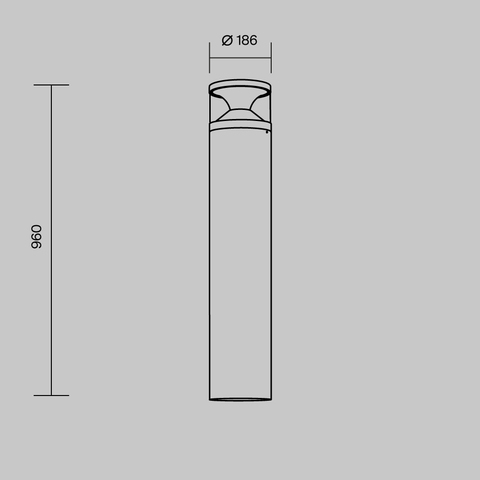 Ландшафтный светодиодный светильник Maytoni Pyro O496FL-L21B3K2